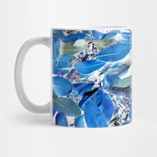 Blue Leaf Abstract Mug